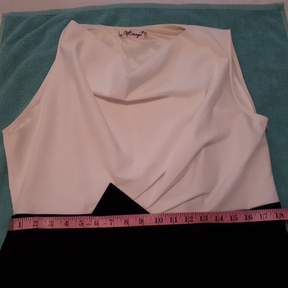 VfEmage Classy White & Black Dress - Picture 4 of 9